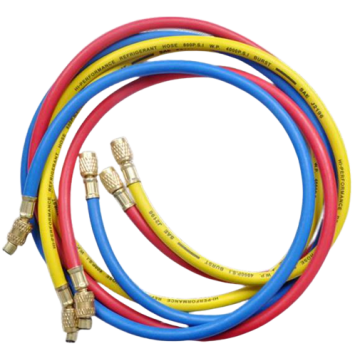 Air Conditioner Charging Hose 3 Pieces Red Yellow and blue 1.2 meters