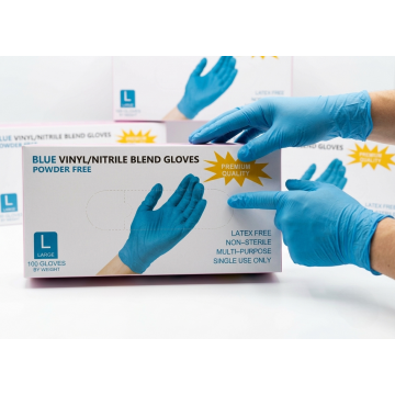 Premium Blue Vinyl/Nitrile Blend Gloves